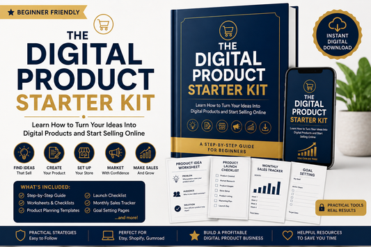 The Digital Product Starter Kit Learn How to Turn Your Ideas Into Digital Products and Start Selling Online